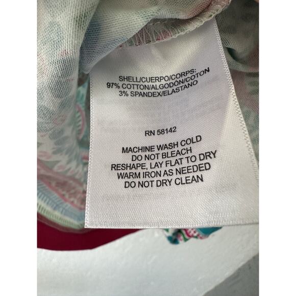 London Style Collection Size 10 Sleeveless Knee Length Blue Pink Dress Sheath - Picture 6 of 8